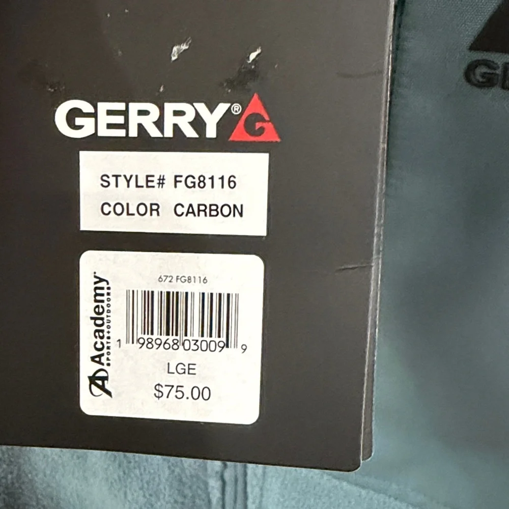 Gerry  Men's Carbon ,Size LGE,Jacket - Picture 5 of 17